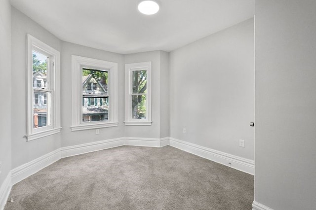 view of carpeted spare room