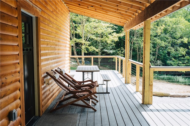 view of wooden terrace