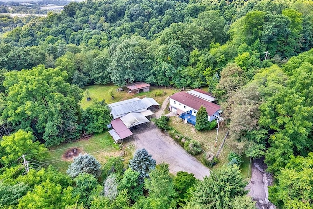 209 Challenge Ln, Indiana Twp Nal, PA 15024 - birds eye view of property with a forest view