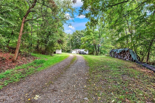209 Challenge Ln, Indiana Twp Nal, PA 15024 - view of road featuring driveway and a forest view