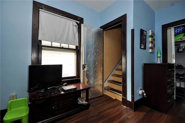 interior space featuring dark hardwood / wood-style floors