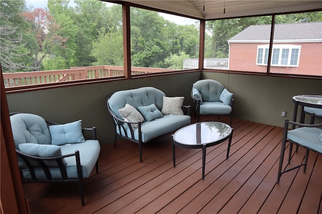 view of sunroom / solarium