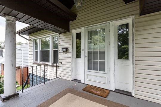 view of doorway to property