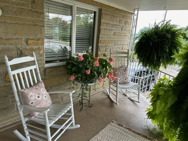 view of patio with covered porch