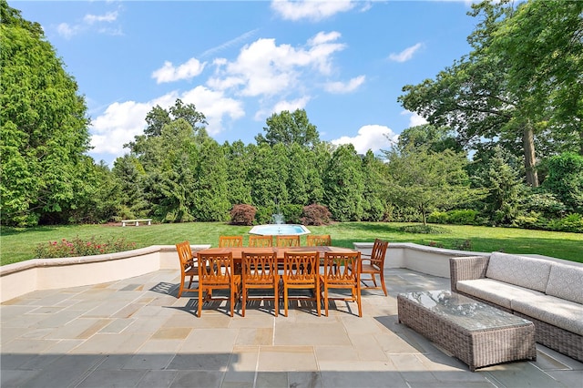 view of patio / terrace featuring outdoor lounge area