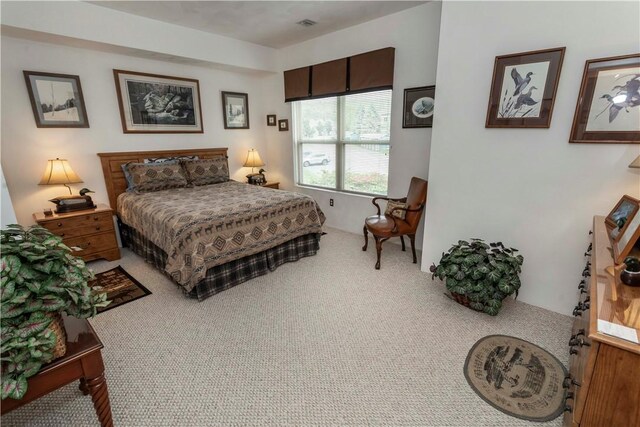 bedroom featuring carpet