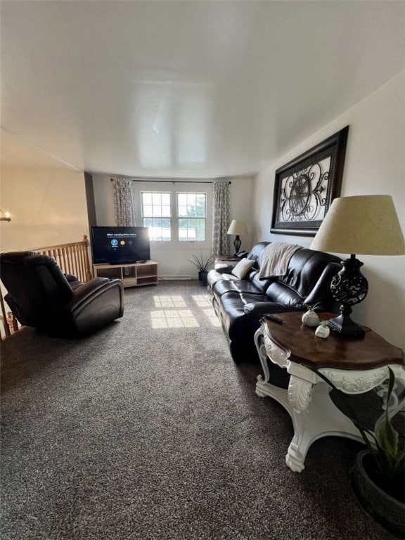 living room with carpet floors