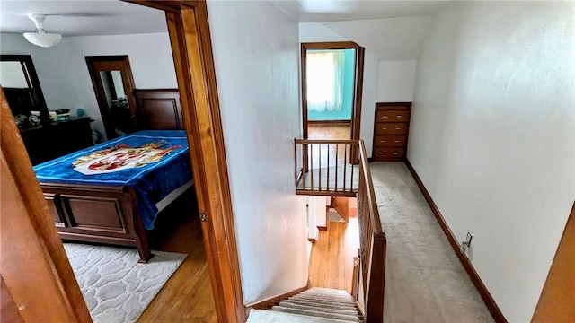 corridor featuring light hardwood / wood-style floors