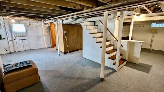 view of basement