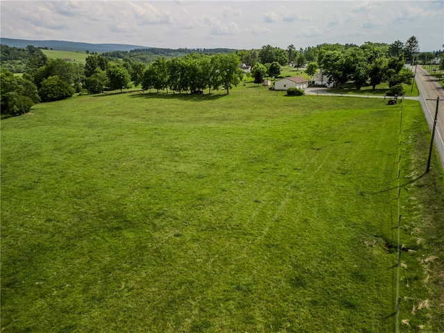 view of yard with a rural view