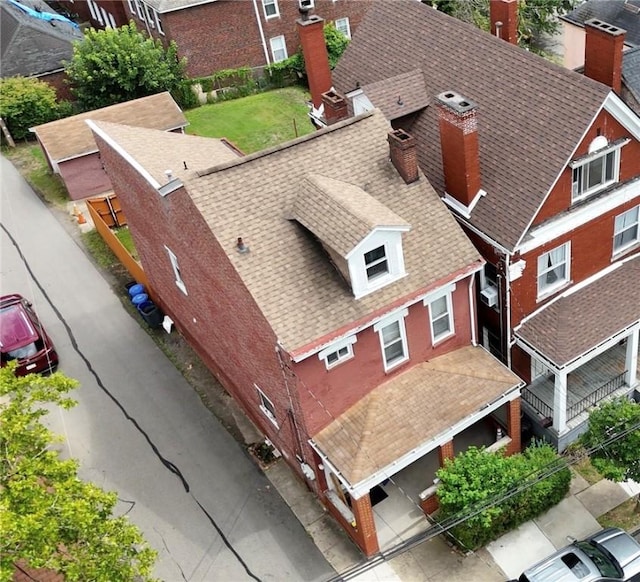 bird's eye view featuring a residential view