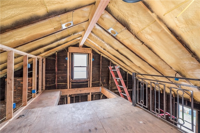 view of attic