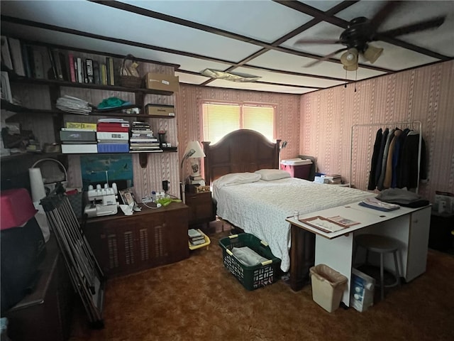 340 Mine Hill Rd, German Twp, PA 15410 - carpeted bedroom featuring ceiling fan