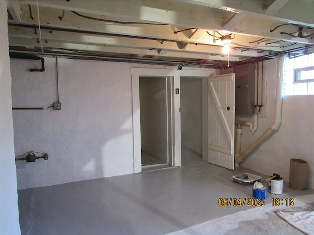 view of basement