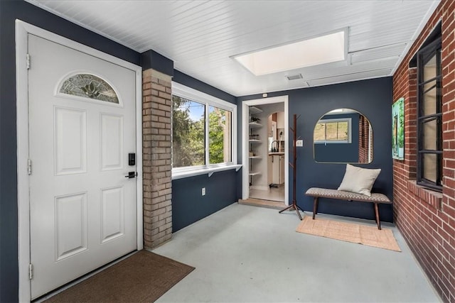 interior space with covered porch