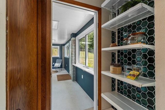 interior space with concrete flooring