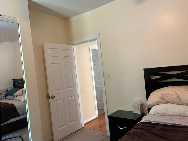 bedroom featuring hardwood / wood-style flooring