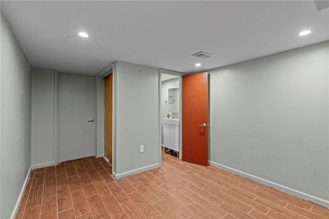 interior space featuring light hardwood / wood-style floors