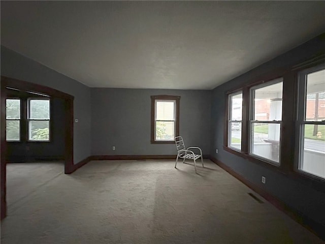 view of carpeted spare room