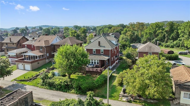 drone / aerial view with a residential view