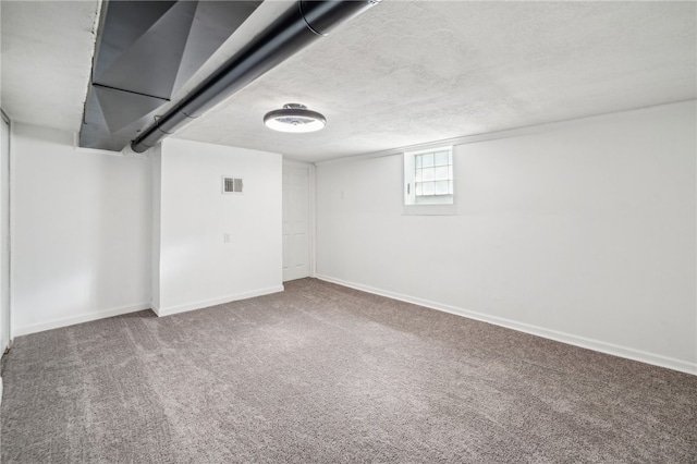 basement with carpet