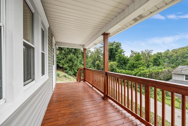 view of wooden terrace