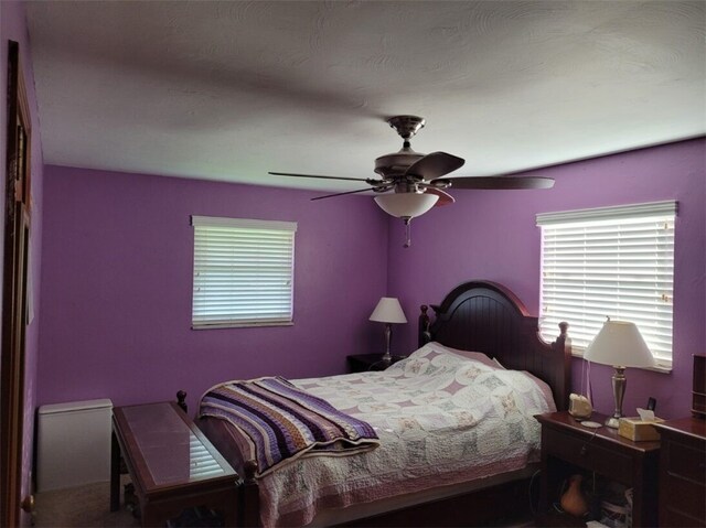 bedroom with ceiling fan