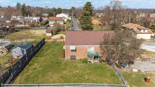 bird's eye view featuring a residential view