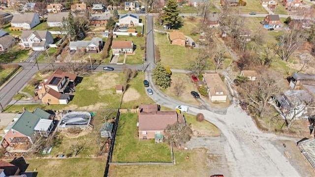 aerial view featuring a residential view