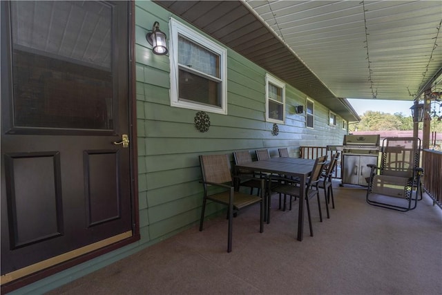 view of patio / terrace with area for grilling