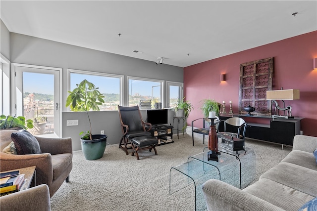 view of carpeted living room