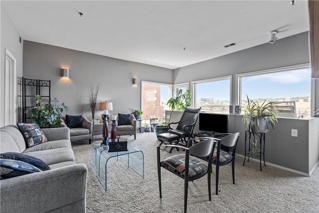 view of carpeted living room