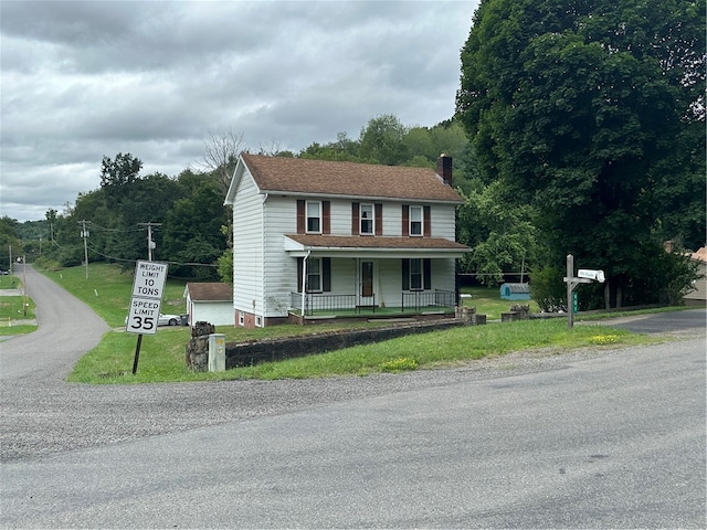 view of front of home with a porch