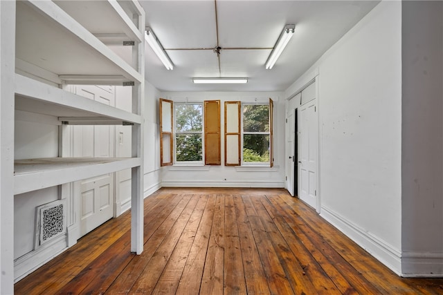 interior space with hardwood / wood-style floors