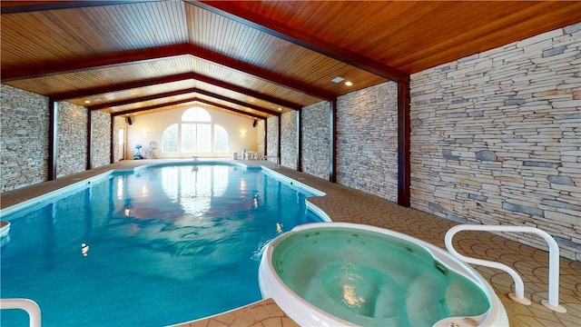 1490 Olde Stable Ln, Moon/Crescent Twp, PA 15108 - view of swimming pool featuring a pool with connected hot tub