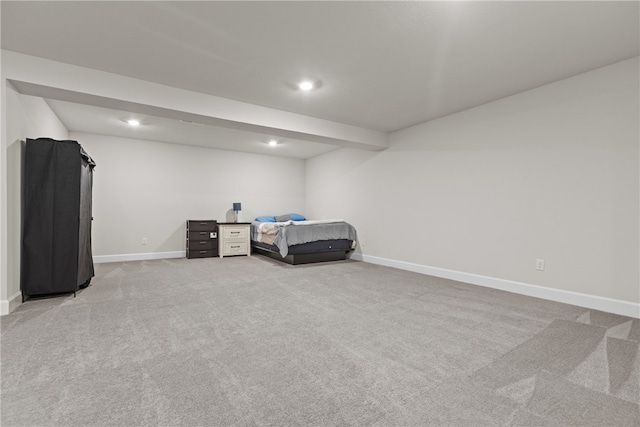 interior space with light colored carpet