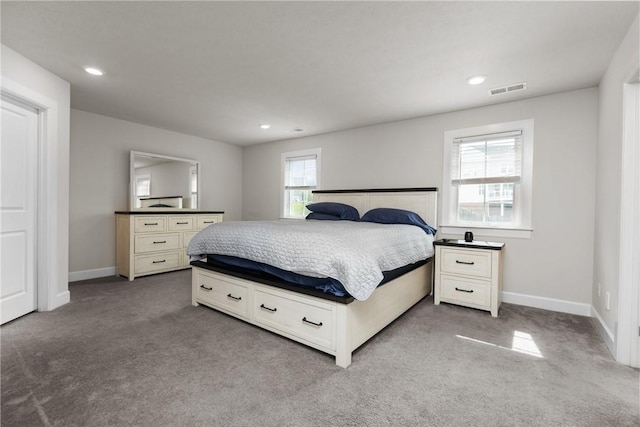 view of carpeted bedroom