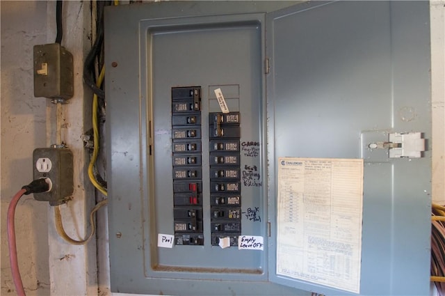 utility room featuring electric panel