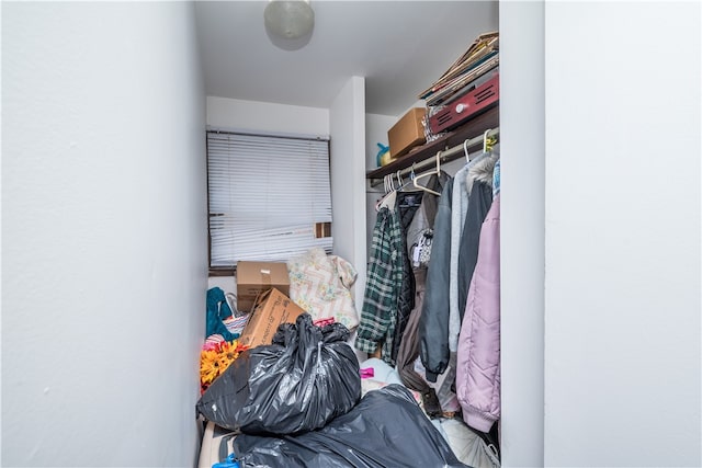 view of walk in closet