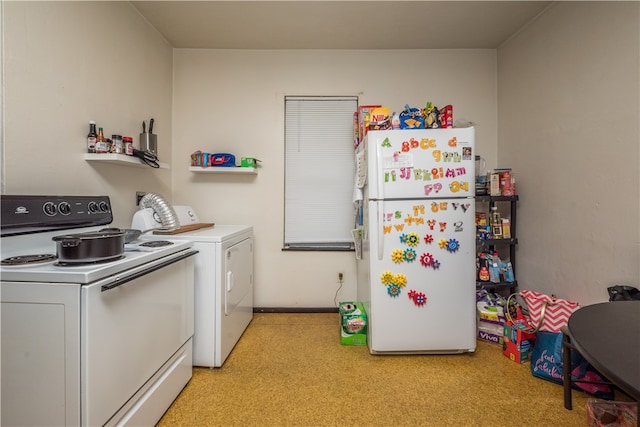 laundry room featuring separate washer and dryer