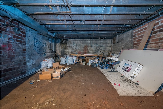 view of basement