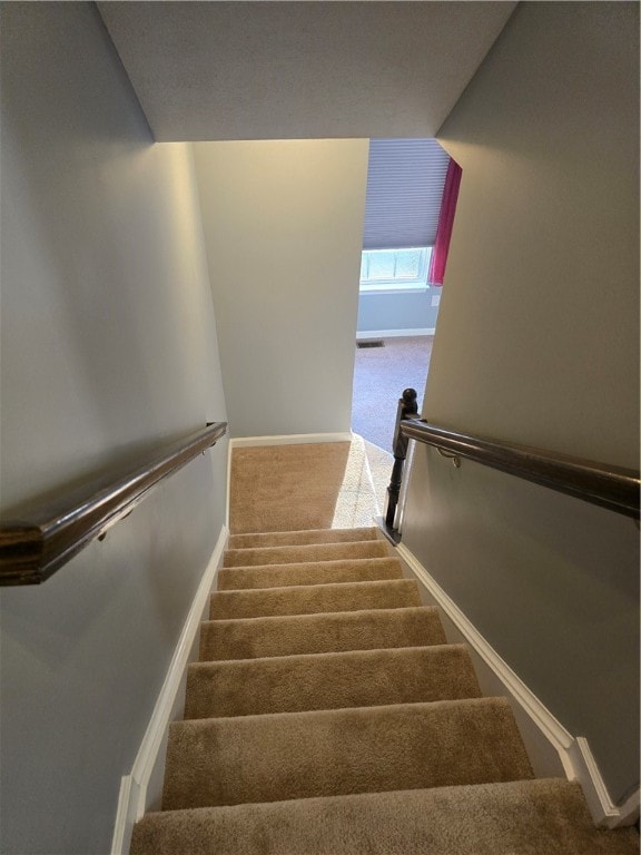 stairway with carpet