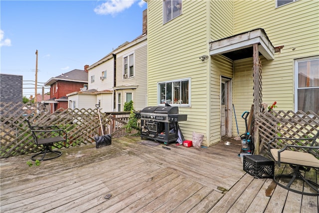 deck with grilling area