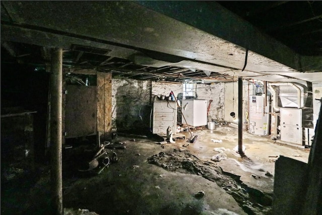 2953 Merwyn Ave, Sheraden, PA 15204 - unfinished below grade area with water heater and heating unit