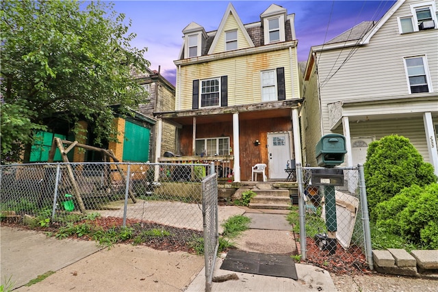 view of front of home with a porch