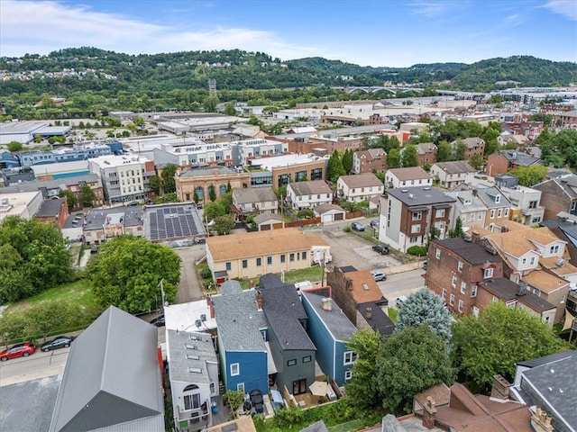 bird's eye view featuring a mountain view