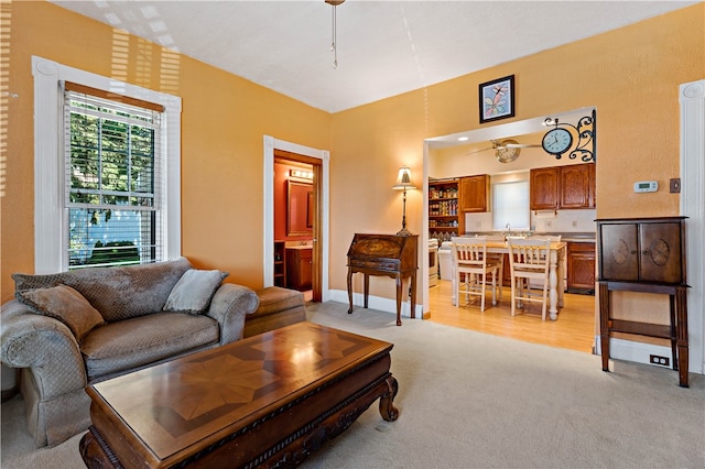 view of carpeted living room