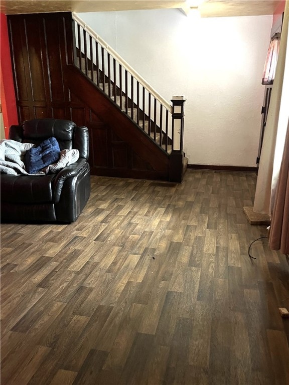 interior space featuring dark hardwood / wood-style floors