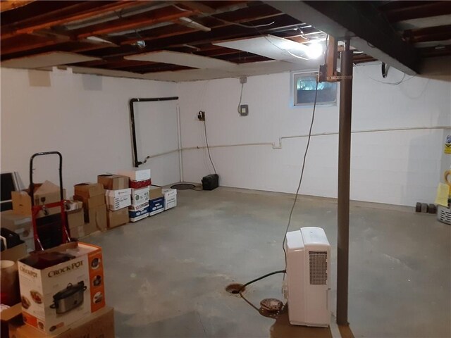 view of basement