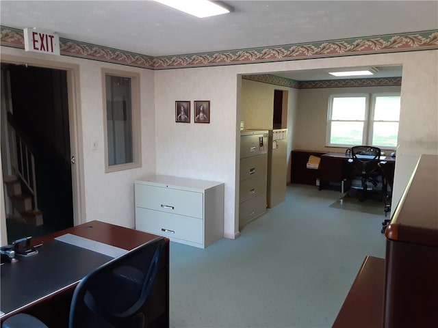 office area with carpet floors